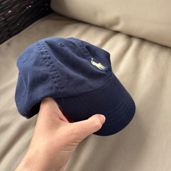 Polo Ralph Lauren Classic Navy Baseball Cap with Yellow Pony Logo - Picture 3 of 3